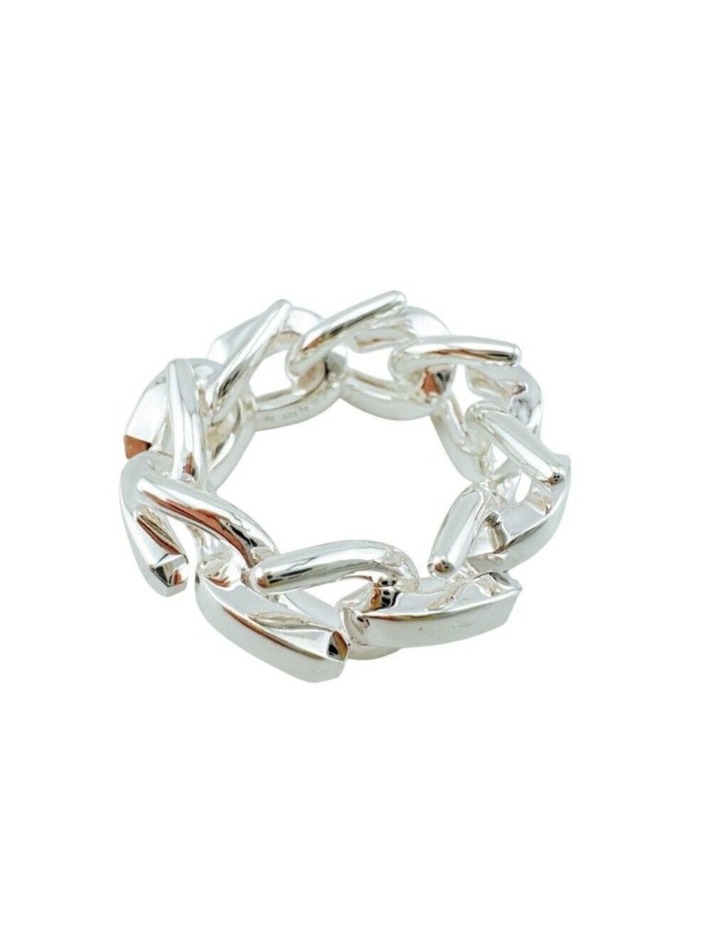 Tiffany & Co Forge Link Ring 925 Sterling Silver